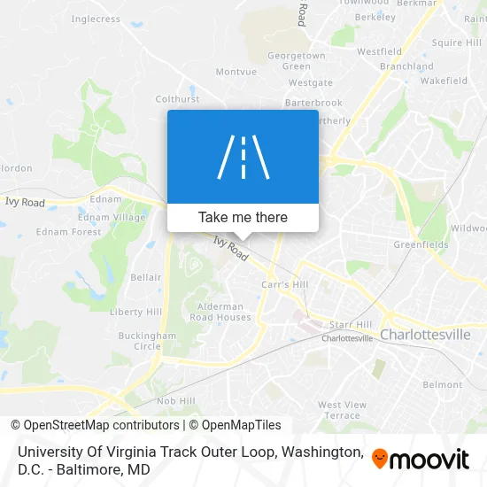 University Of Virginia Track Outer Loop map