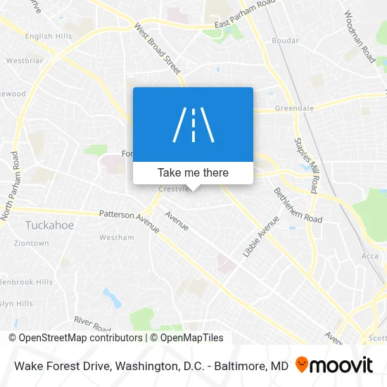 Wake Forest Drive map