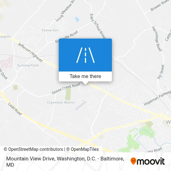 Mountain View Drive map