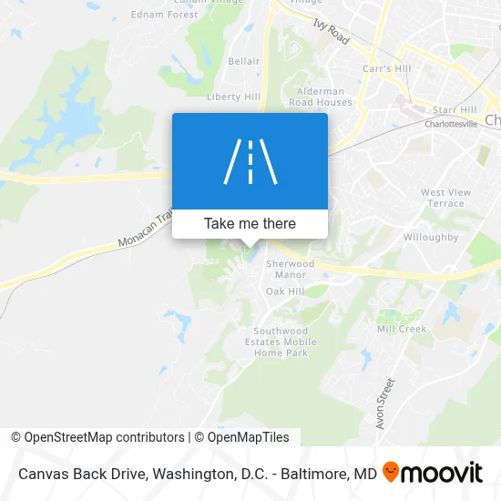Canvas Back Drive map