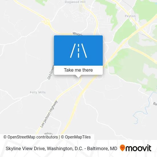 Skyline View Drive map