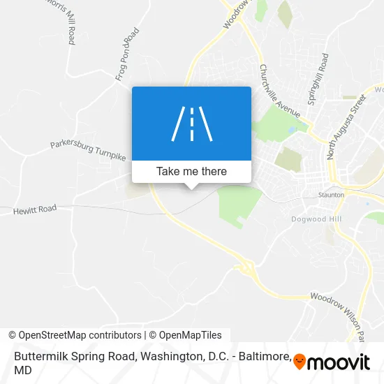 Buttermilk Spring Road map