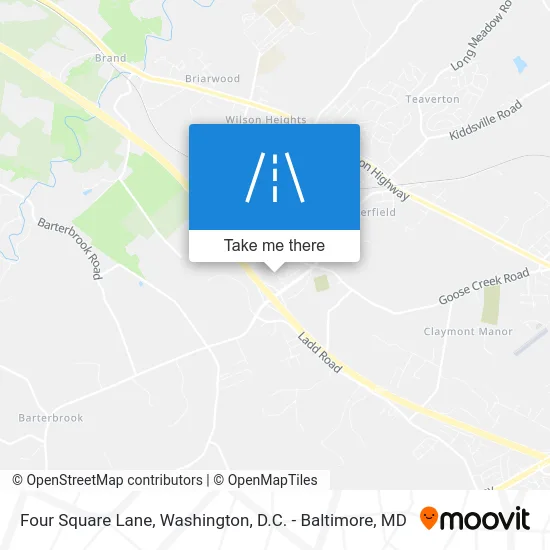 Four Square Lane map
