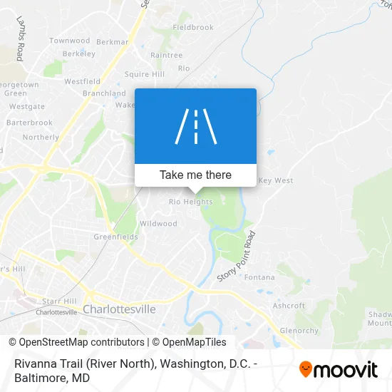 Rivanna Trail (River North) map