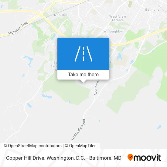 Copper Hill Drive map