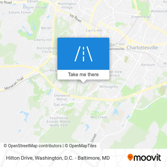 Hilton Drive map