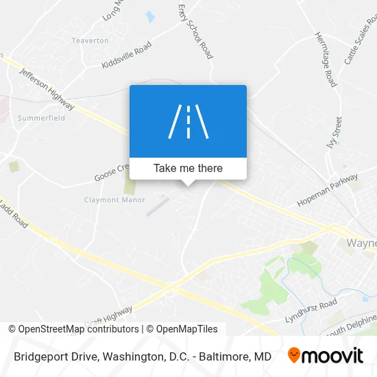 Bridgeport Drive map