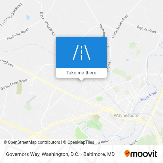 Governors Way map
