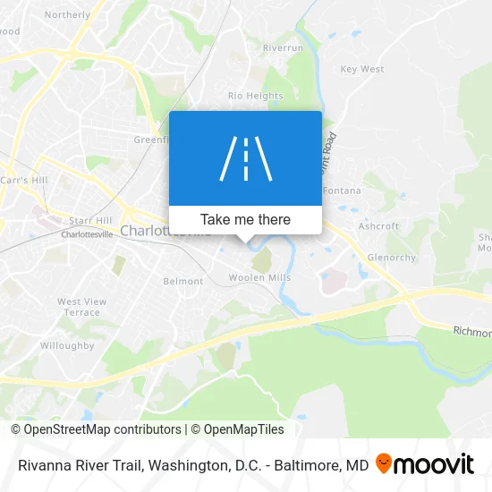 Rivanna River Trail map