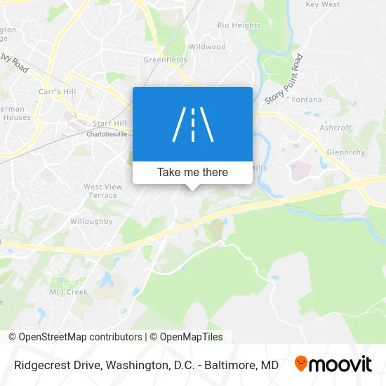 Ridgecrest Drive map