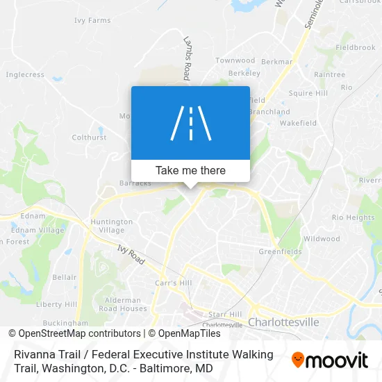 Rivanna Trail / Federal Executive Institute Walking Trail map