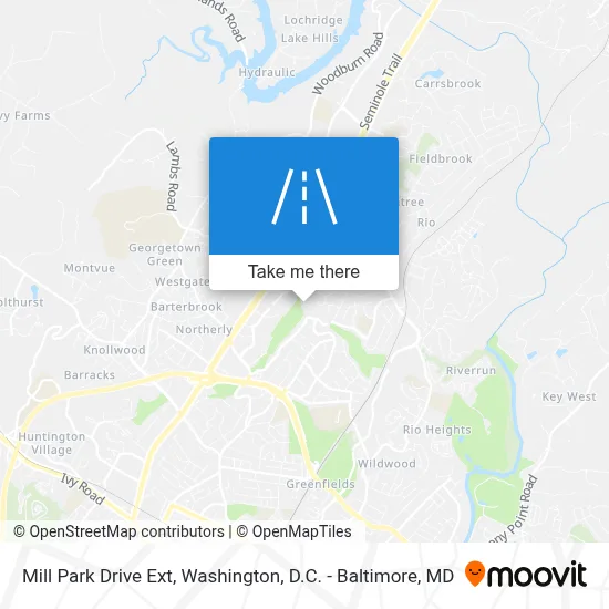 Mill Park Drive Ext map