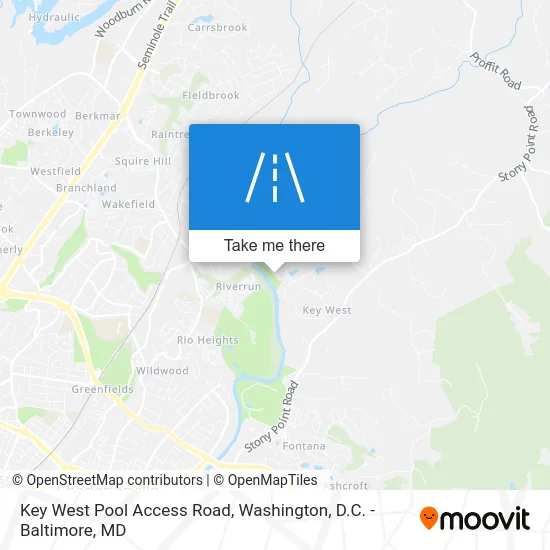 Key West Pool Access Road map