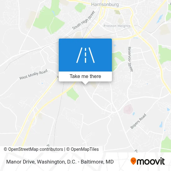 Manor Drive map
