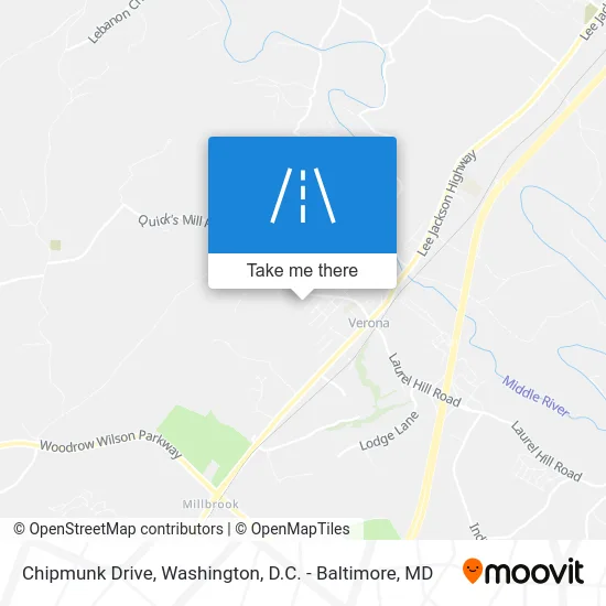Chipmunk Drive map