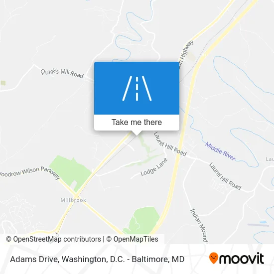 Adams Drive map