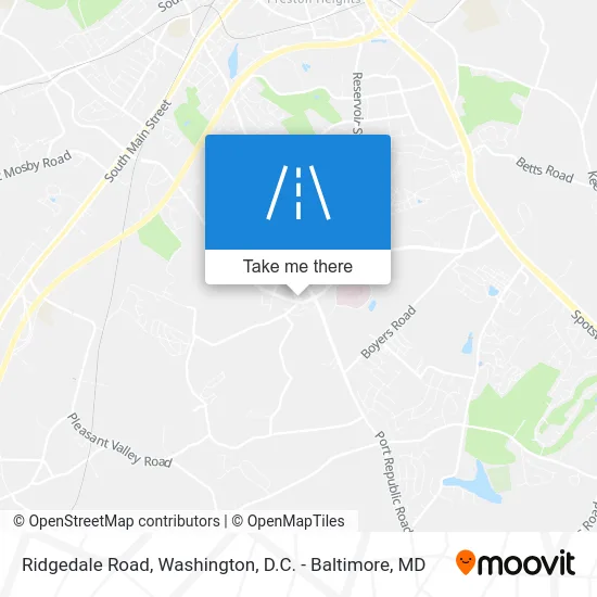 Ridgedale Road map