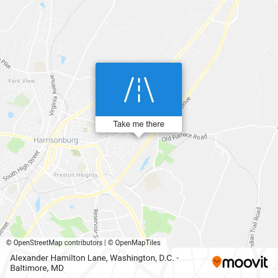 Alexander Hamilton Lane map