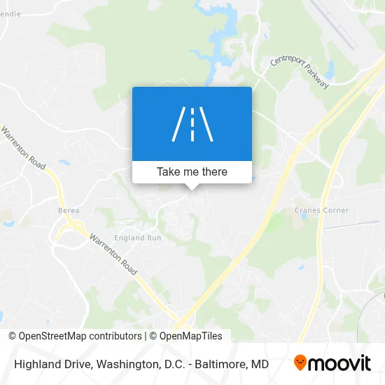 Highland Drive map