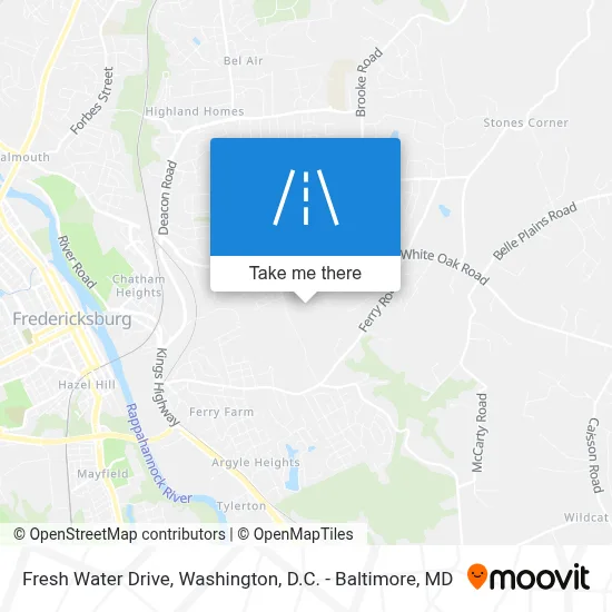 Fresh Water Drive map