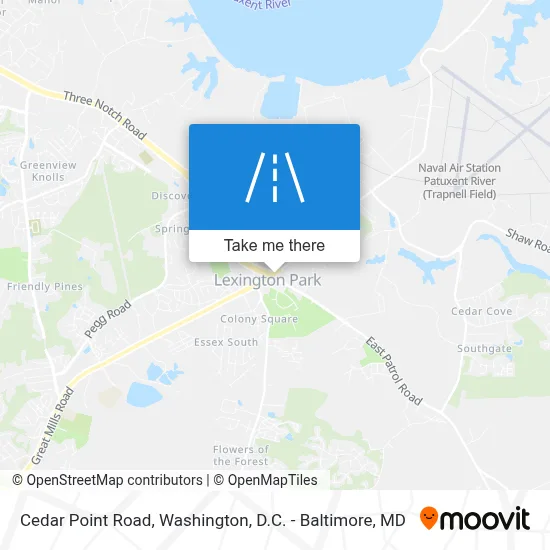 Cedar Point Road map