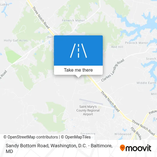 Sandy Bottom Road map