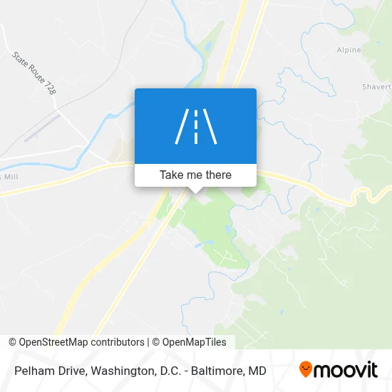 Pelham Drive map
