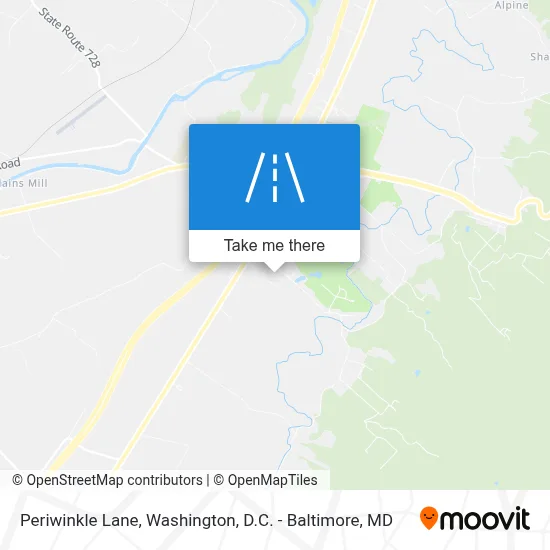 Periwinkle Lane map