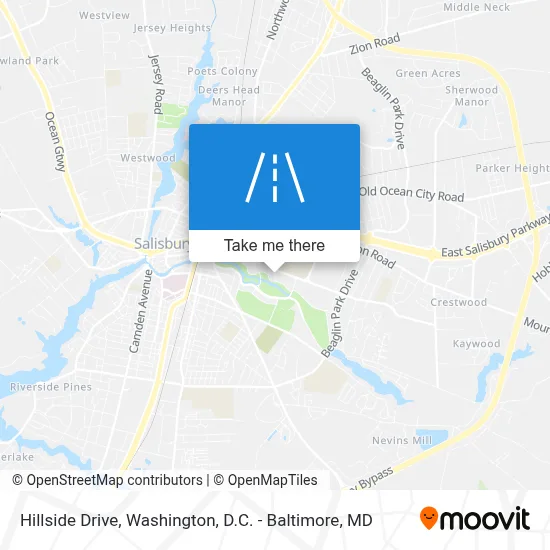 Hillside Drive map