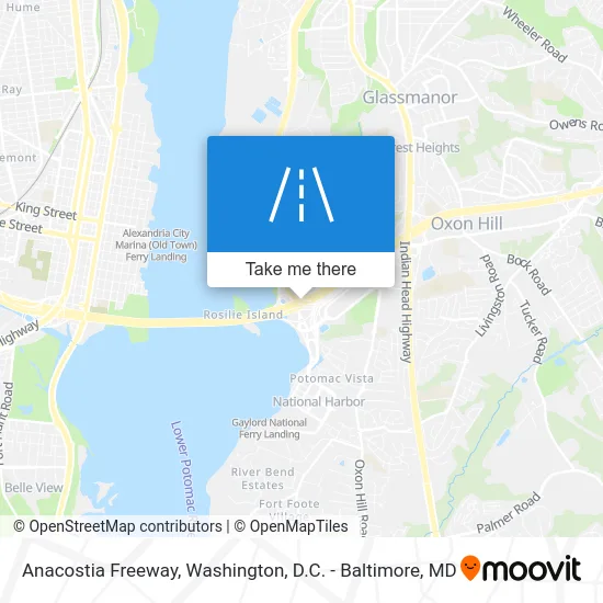Anacostia Freeway map