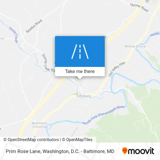 Prim Rose Lane map