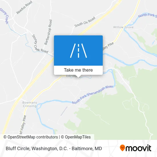 Bluff Circle map