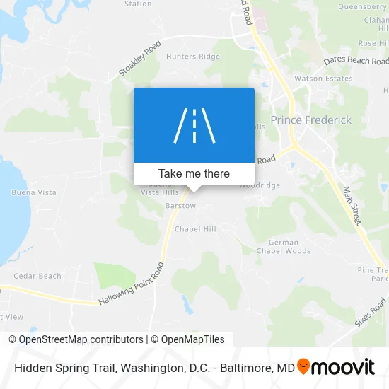 Hidden Spring Trail map
