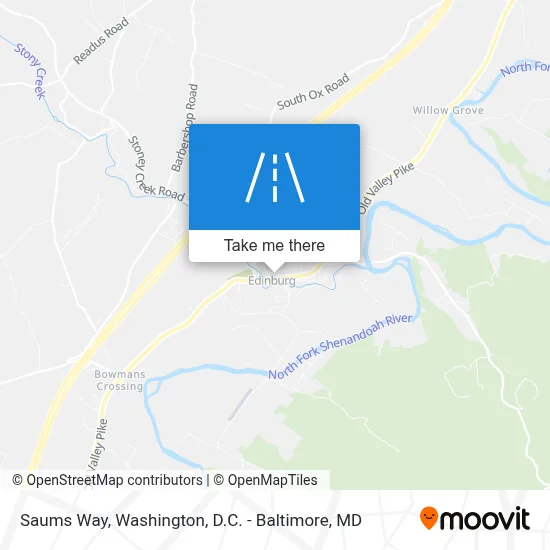 Saums Way map