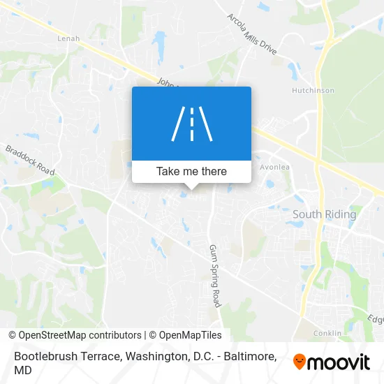 Bootlebrush Terrace map
