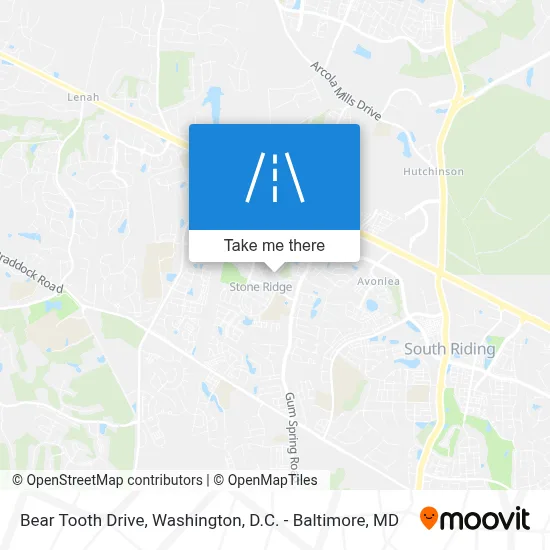 Bear Tooth Drive map