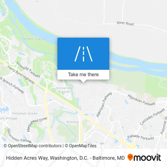 Hidden Acres Way map