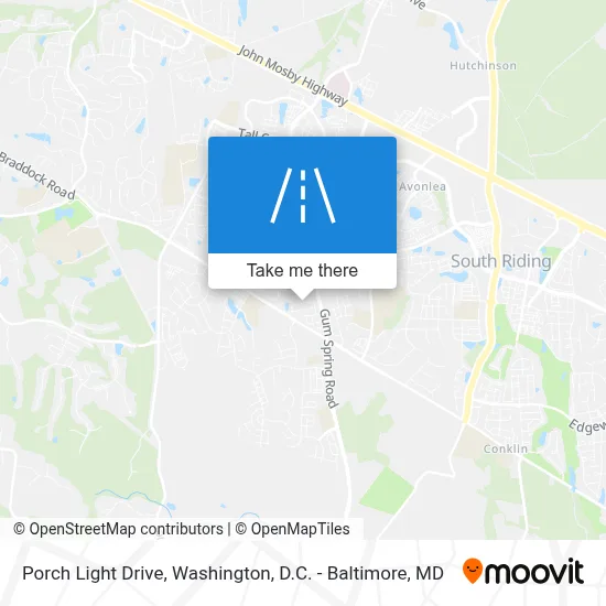 Porch Light Drive map