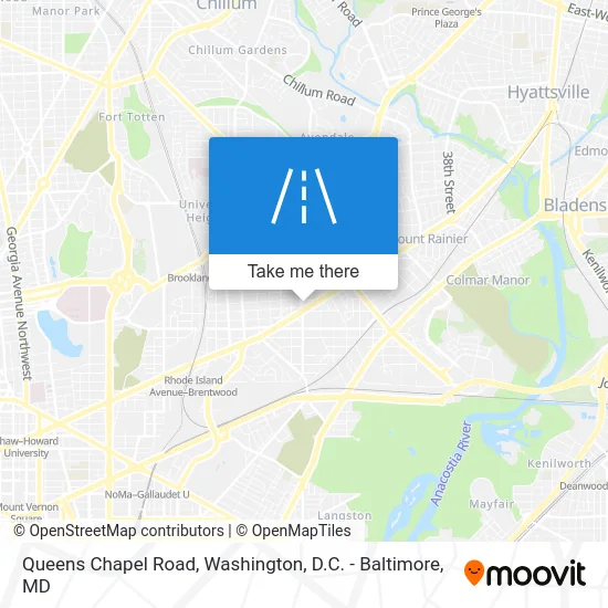 Queens Chapel Road map