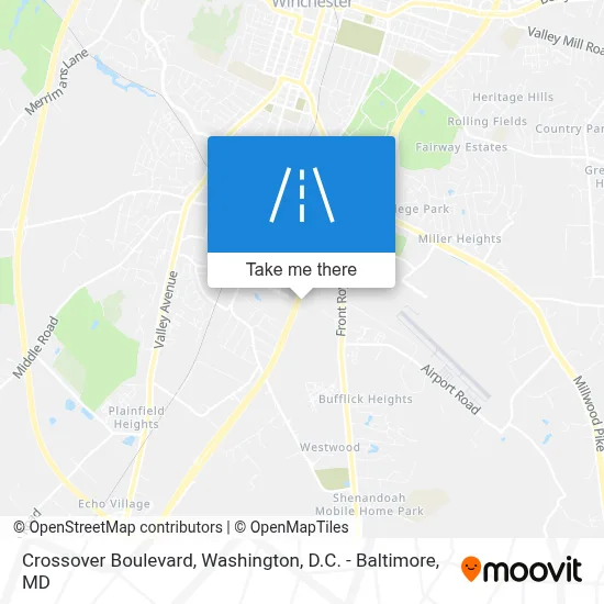 Crossover Boulevard map