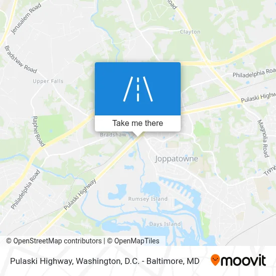 Pulaski Highway map