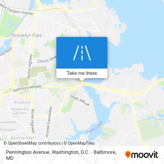 Pennington Avenue map