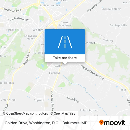 Golden Drive map