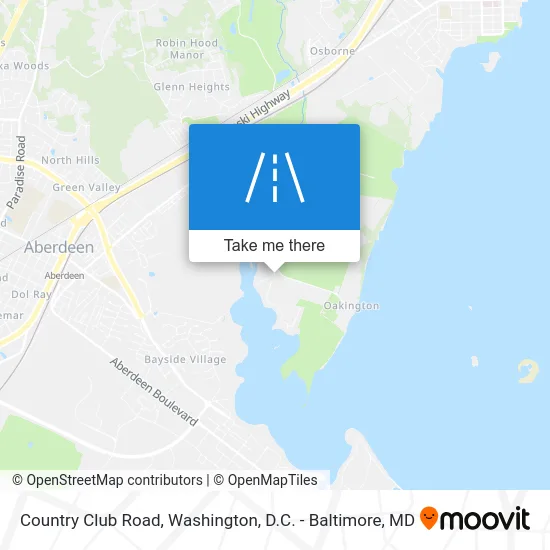 Country Club Road map