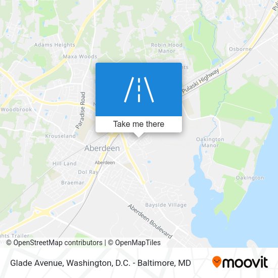 Glade Avenue map