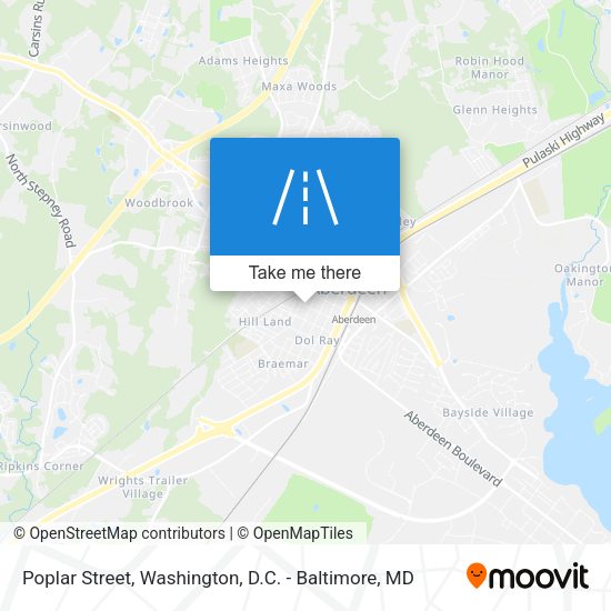 Poplar Street map