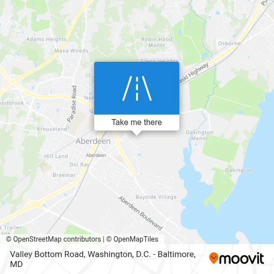 Valley Bottom Road map