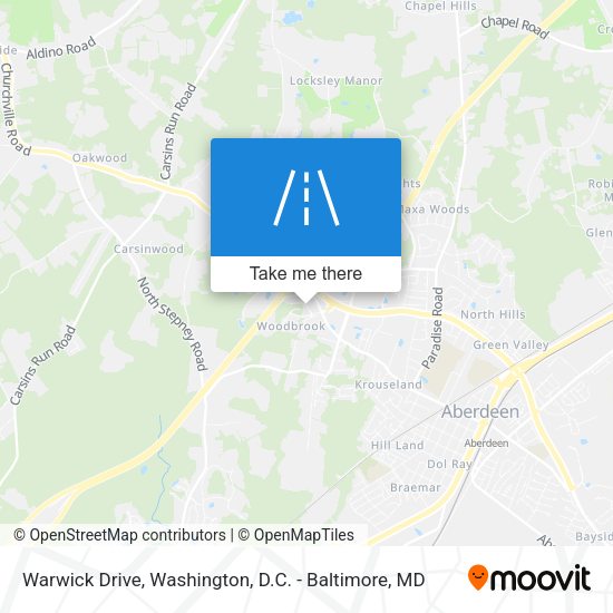 Warwick Drive map