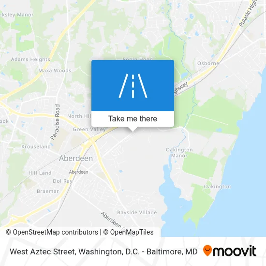 West Aztec Street map