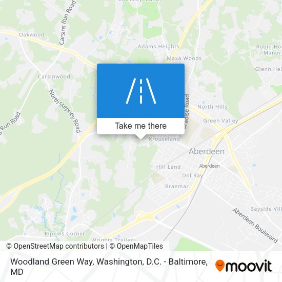 Woodland Green Way map